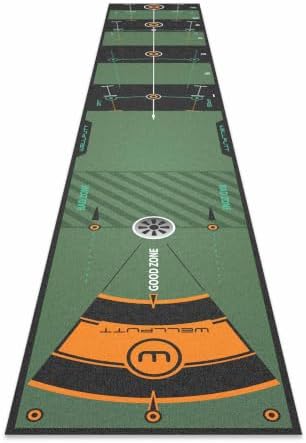 WELLPUTT - Golf Putting Training Mat - Classic Green 10ft by WellputtUSA