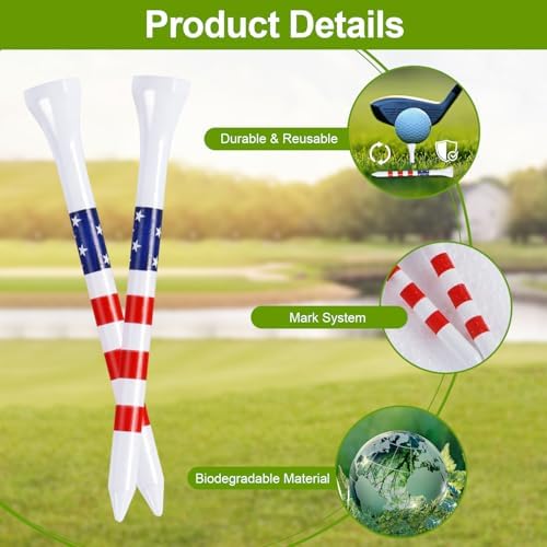 Golf Tees 3-1/4" Durable Bamboo Tees 100 Pack, Friendly Biodegradable Material - Image 7