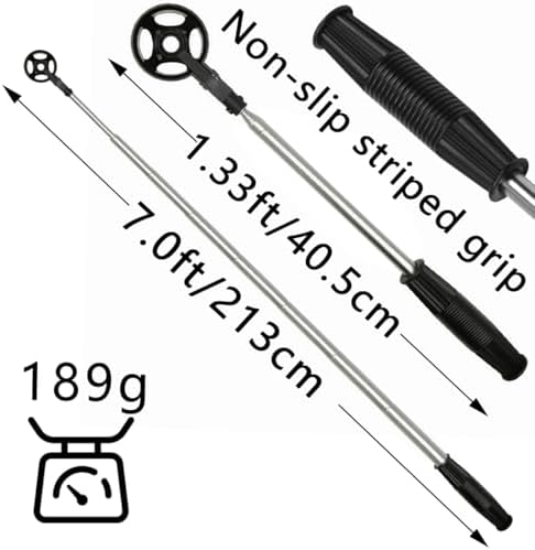 HOW TRUE 7Ft/9Ft Telescopic Golf Ball Retriever, Extendable Stainless Steel - Image 2