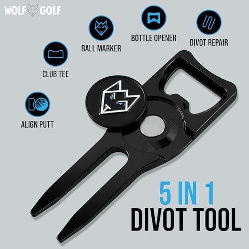 Wolf Golf Towels Divot Repair Tool | 5-in-1 Premium Divot Tool - Image 4