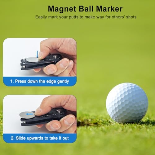 Golf Divot Repair Tool, 1 Pack, Stainless Steel Ball Marker Switchblade - Image 4