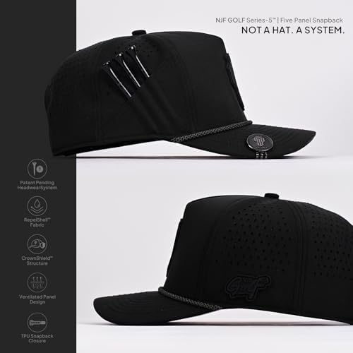 Snapback Golf Hat for Men with Tee Holder & Magnetic Ball Marker - Image 3