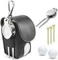 Portable Leather Golf Pouch Golf Accessory Set by Unknown