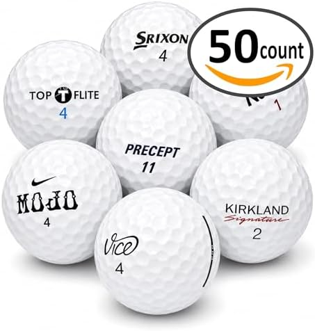 Afford-A-Ball Golf | 50 Pack | Recycled White Golf Balls Mix | Used Assorted - Image 2