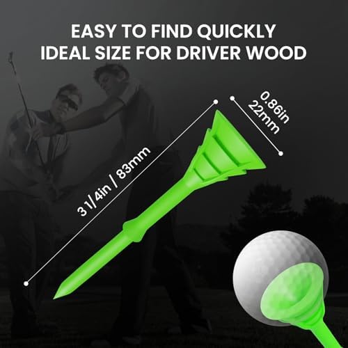 FINGER TEN Unbreakable Golf Tees Plastic 3 1/4 inch 50/100 Pack - Image 5