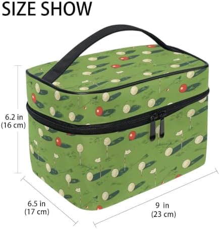 ALAZA White Red Golf Ball Green Makeup Bag - Image 2