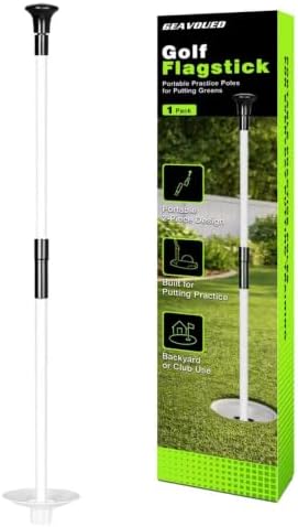 3FT Golf Flagstick for Backyard Practice Putting Green, Detachable Flag Pole by Unknown