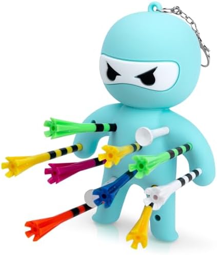 Golf Tee Holder, Ninja Portable Funny Golf Tees Holder Keychain Golf Gift Golf by ALIENNANAGolf