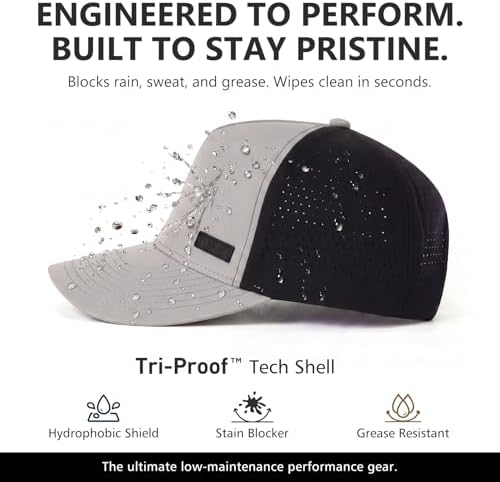 TOP-EX Men's Performance Snapback Hat, Water-Resistant, Breathable Golf Cap - Image 6