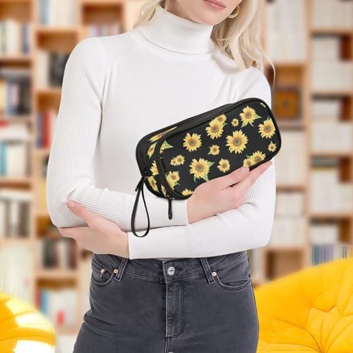 ZAZYXTJ Sunflowers Pencil Case Large Capacity Pencil Pouch - Image 7