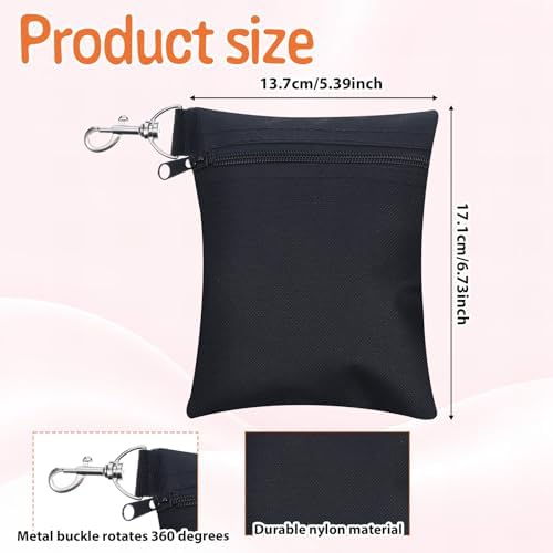 3pcs Golf Tee Bag Pouch Holder Golf Accessory Bag Valuables Pouch - Image 2