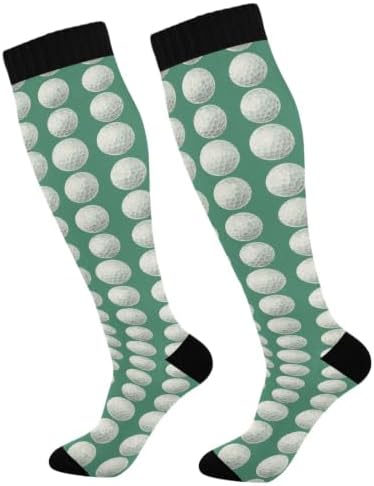 White Baseballs Stitching Compression Sock by Unknown