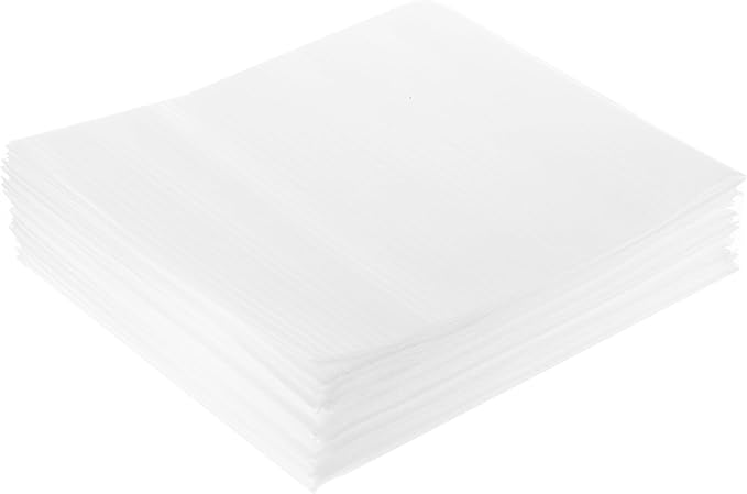 MECCANIXITY Foam Packing Pouches, 100 Pack 11x12 Inch White Bubble Pouches for Dishes Furniture Glasses Cups Moving Storage