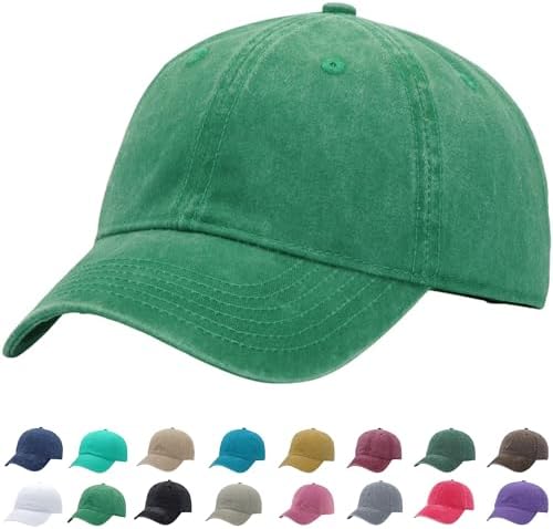 Vintage Washed Baseball Cap | Fits XL/XXL Heads | One Size | Adjustable Golf by Unknown