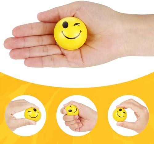 20PCS Squeeze Toys Face Stress Balls Bulk Funny Yellow Stress Balls - Image 6