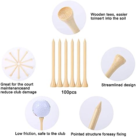 Golf Tees Durable Bamboo Tees 100Pcs 100Pcs 3-1/4" Friendly Biodegradable - Image 5
