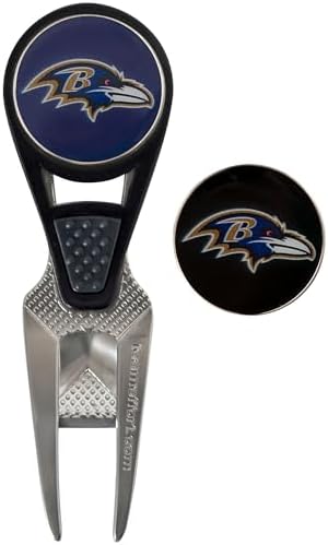 NFL CVX Ball Mark Repair Tool & 2 Ball Markers by TeamEffort