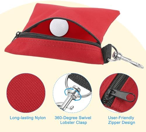 PATIKIL Golf Tee Pouch, Zipper Golf Ball Bag - Image 3