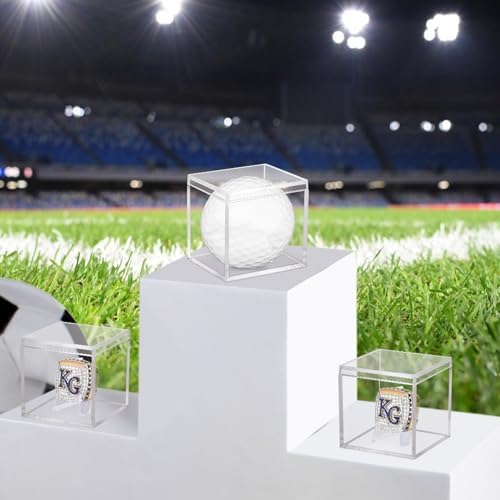 4 Pack Championship Ring Display Case Clear Acrylic Ring Case Display Box - Image 4