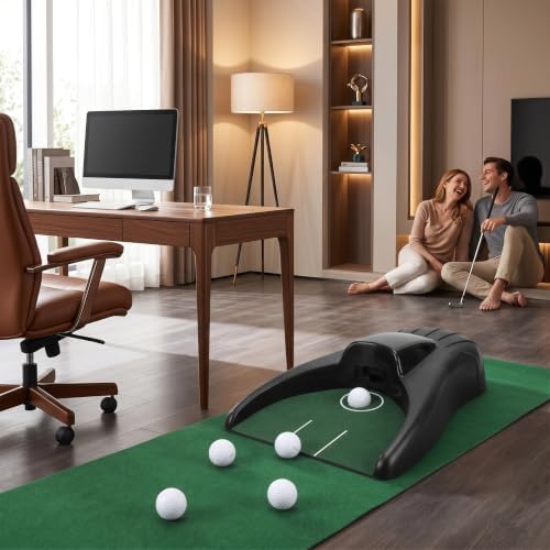 Golf Putting Return Machine, Portable Golf Back Return Device Putting Mats - Image 3