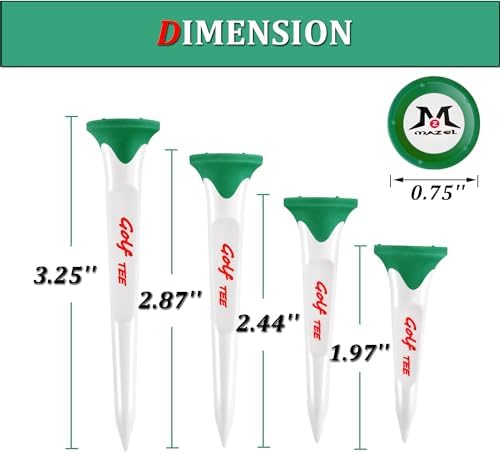 MAZEL Plastic Golf Tees 8 Pack｜Excellent Durability and Stability Plastic Tees - Image 3