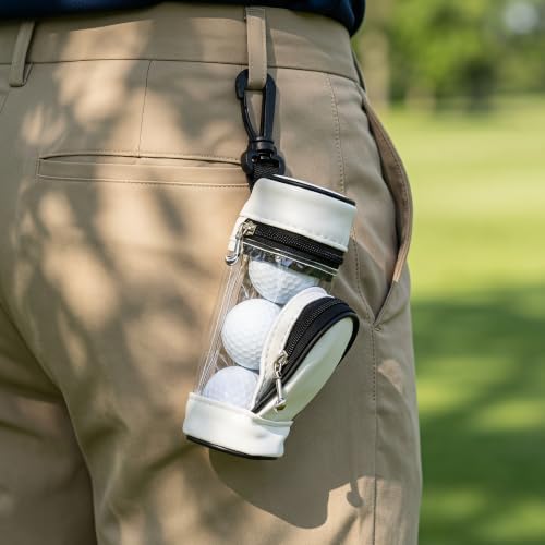 Portable Clear PU Golf Ball Pouch Mini Golf Tee Holder Bag - Image 7