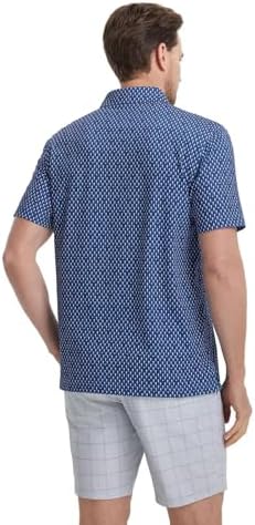 M MAELREG Mens Golf Shirt Short Sleeve Dry Fit Print Moisture Wicking - Image 5