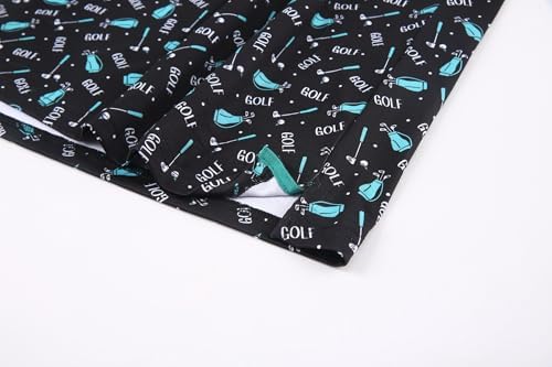 Alex Vando Mens Golf Shirt Moisture Wicking Print Performance Polo Shirt - Image 6