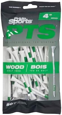 PTS Wooden Golf Tees, Bag of 50 tees by Longridge