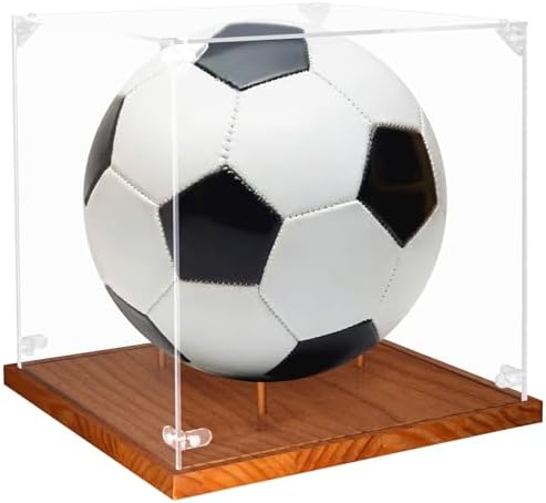 Hooqict Soccer Ball Display Case Clear Acrylic 9" Full Size by Hooqict