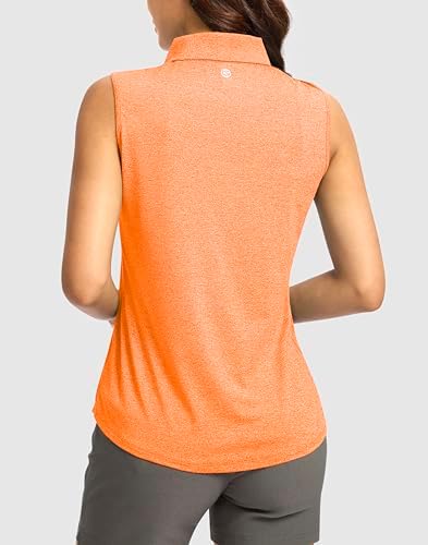 G Gradual Women's Golf Shirts Lightweight 1/4 Zip Collared Tank Top - Image 4