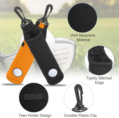 PATIKIL Golf Ball Carry Bag, Golf Tee Holder Pouch Portable Neoprene Golf Ball - Image 3