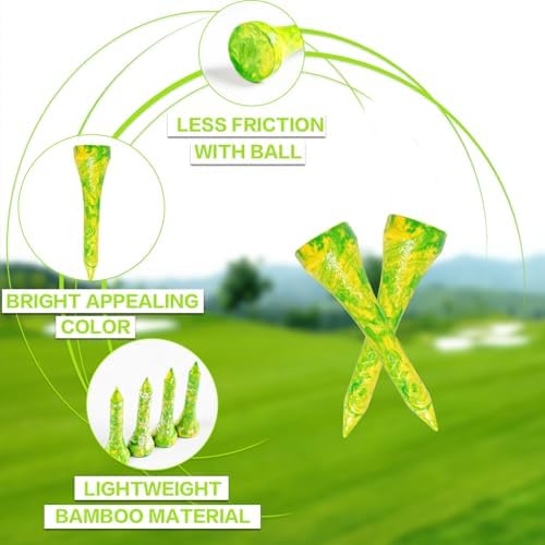 FINGER TEN Stylish Golf Tees Wood 100 Pack - Image 3