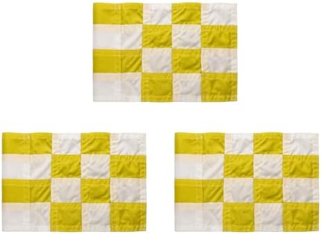 AZCOVER 3 Pack Checkered Golf Flag 8x6 Inch by AZCOVERFLAGS