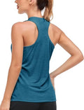 MoFiz Women's Golf Shirts Sleeveless Racerback Polo 1/4 Zip Collarless by MOFIZ