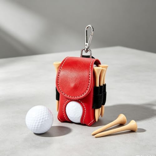WCRAZYE Leather Golf Ball Bag Pouch - Image 2