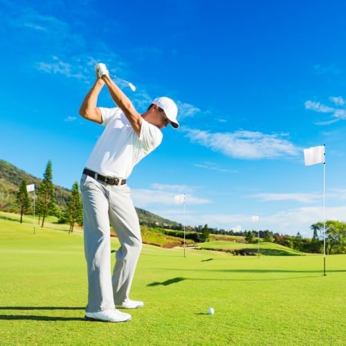 Nuenen Golf Flags 20" L x 13" H White Golf Pin Flag 420d Nylon - Image 4