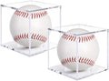 Guirnd 2 Pack Baseball Display Case, UV Protected Acrylic Baseball Holder by Guirnd