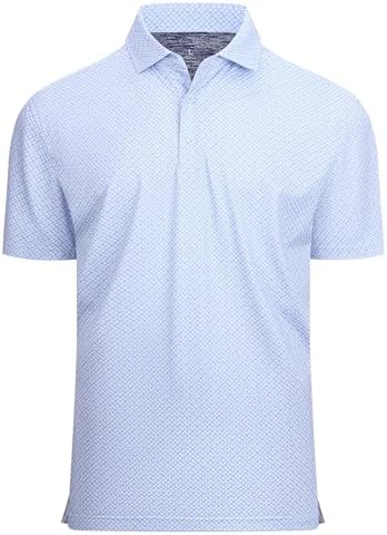 Alex Vando Mens Golf Shirt Moisture Wicking Classic Print Golf Shirts by AlexVando