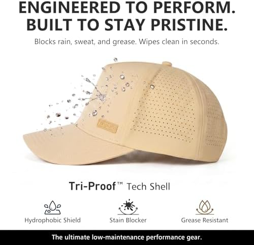 TOP-EX Men's Performance Snapback Hat, Water-Resistant, Breathable Golf Cap - Image 5