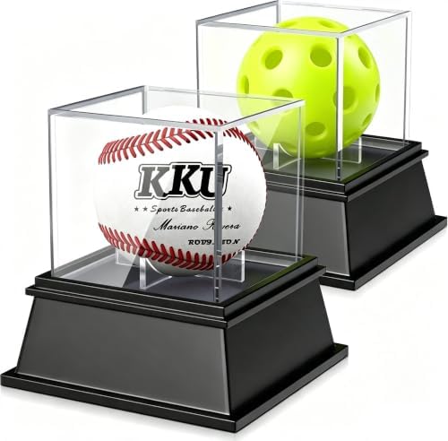 KKU Baseball Display Case 2 Pack, Baseball Holder by KKUprotectanddisplayyourtreasures