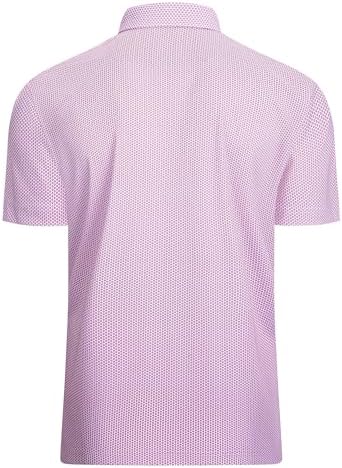 Alex Vando Mens Golf Shirt Moisture Wicking Classic Print Golf Shirts - Image 3