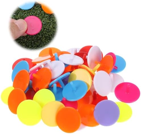 Styquenzer Golf Ball Marker, Bulk 50 Pcs Multicolor Plastic Round Golf Ball - Image 7