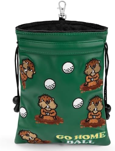 Valuables Pouch Funny Golf Ball Pouch Bag w/Drawstrings by HOOKEDONGOLF