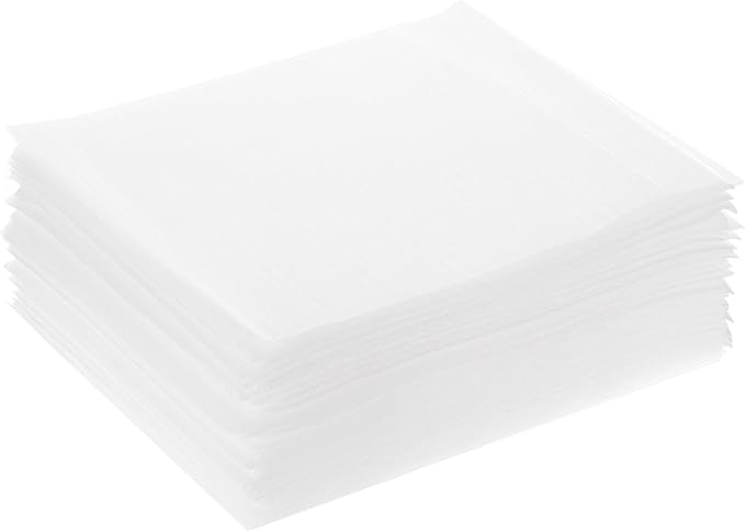 MECCANIXITY Foam Packing Pouches, 100 Pack 8 Inch x 10 Inch Wrap Bubble Pouches Cushion Foam Packing Supplies Packing sleeves White for Dishes Furniture Glasses Cups Moving Storage