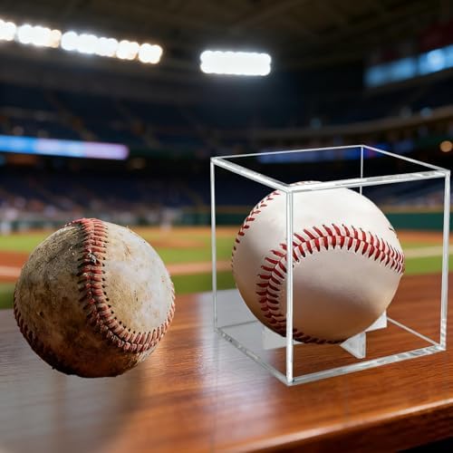 40 Pcs Baseball Display Case, Acrylic Cube Holder Set - Image 5
