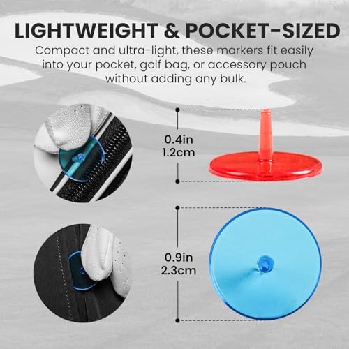VEASAERS Golf Ball Markers Durable Plastic Transparent Bulk - Image 4