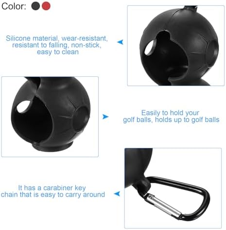 PATIKIL Golf Ball Holder, Silicone 2 Balls Carrier Protective Portable Sleeve - Image 3