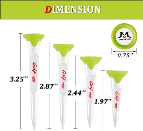 MAZEL Plastic Golf Tees 8 Pack｜Excellent Durability and Stability Plastic Tees - Image 3