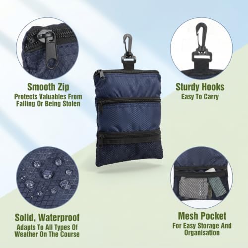 Golf Tee Bag Pouch, Portable Golf Ball Storage Bag - Image 3